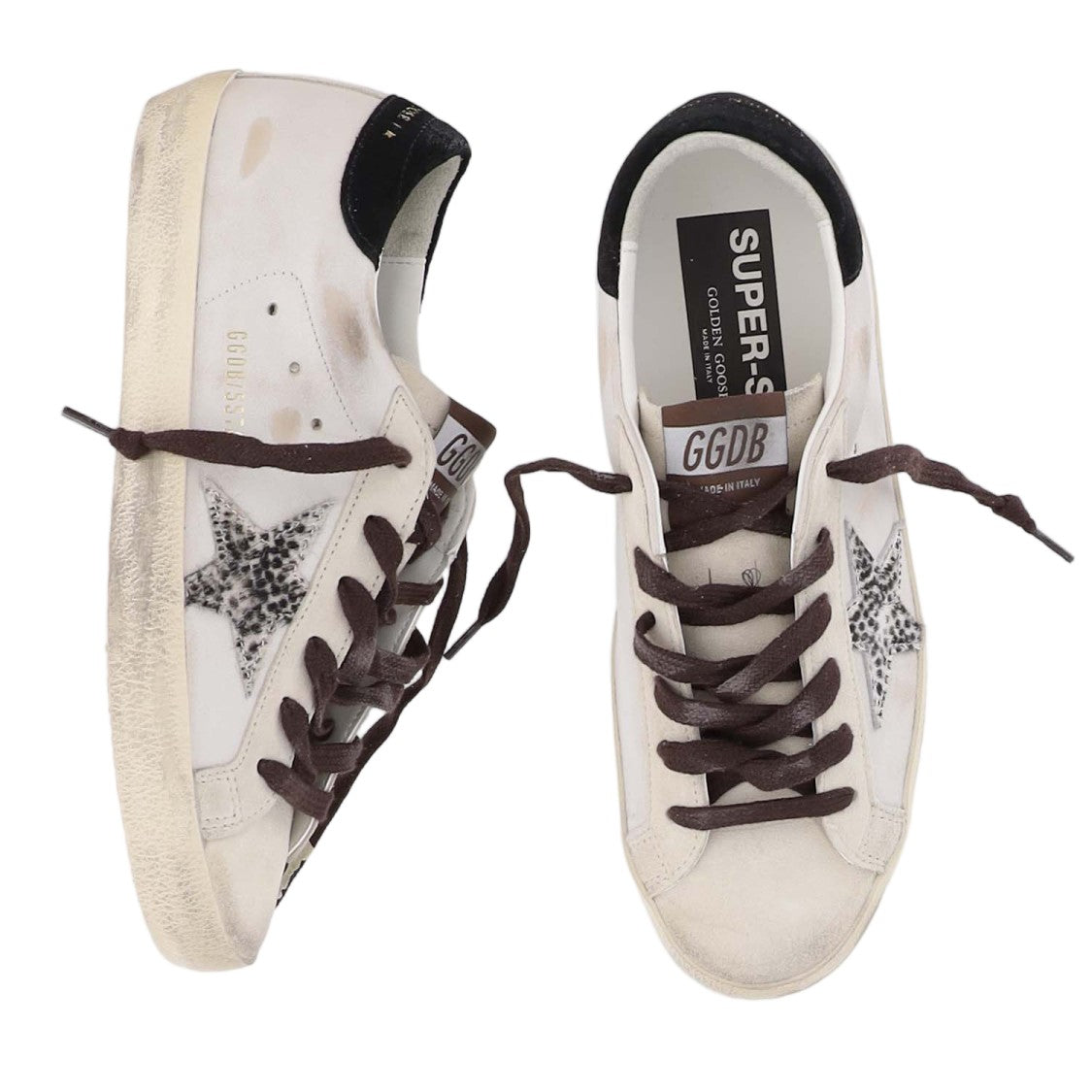 Golden Goose Low-Top Leather Sneakers With Distressed Finish And Iconic Star Patch