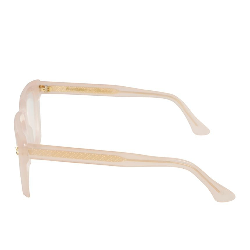 Kador Kalipso Glamour Translucent Pink Sunglasses With Gold-Toned Temples