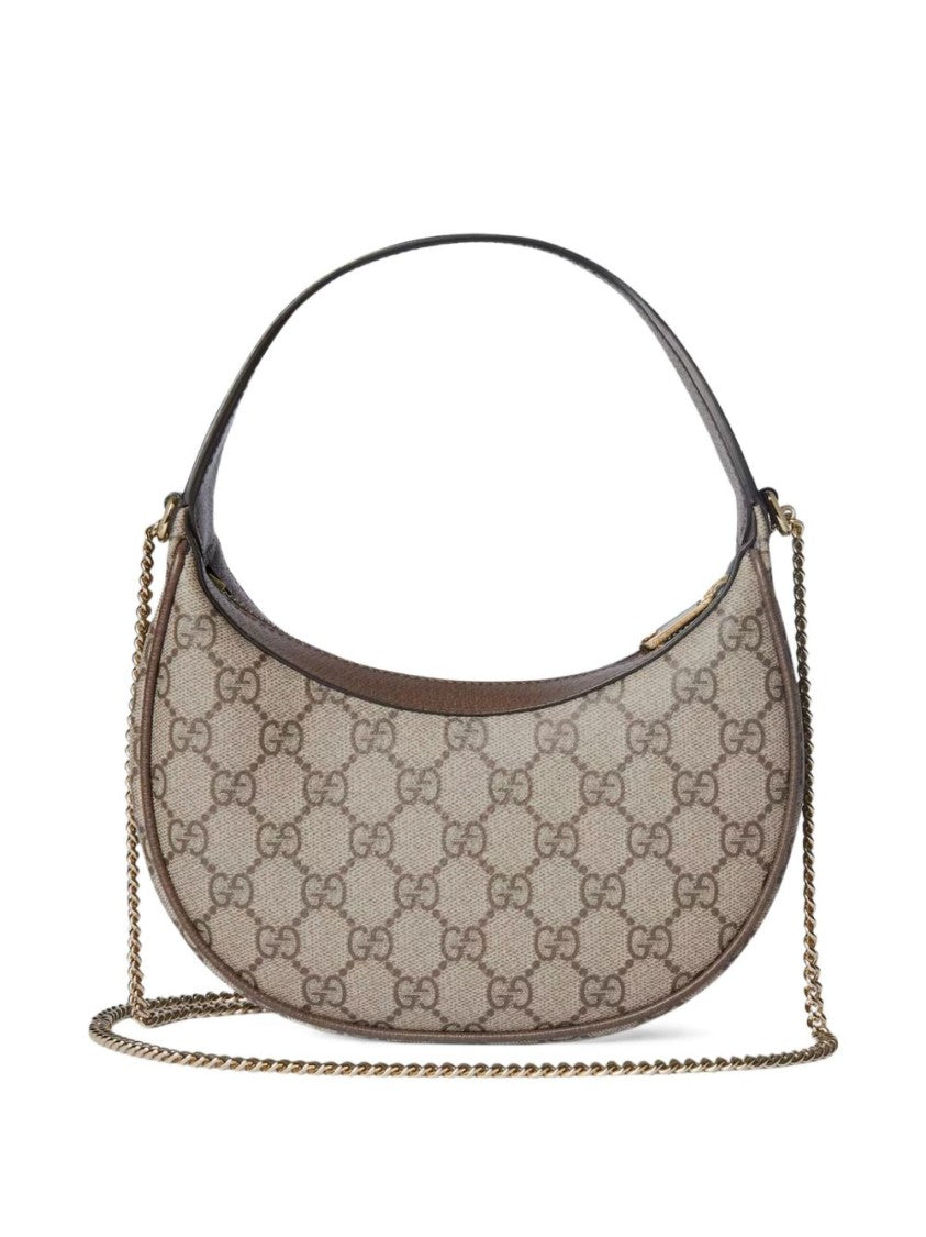 Gucci Crescent Monogram Canvas Chain Shoulder Bag