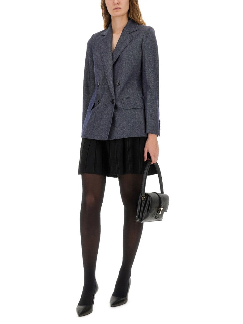 Max Mara Tailored Double-Breasted Wool Jacket With Notched Lapel