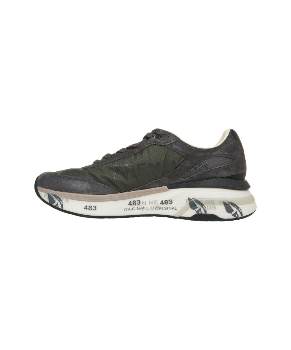 Premiata Moerun Sneakers With Suede And Fabric Combination