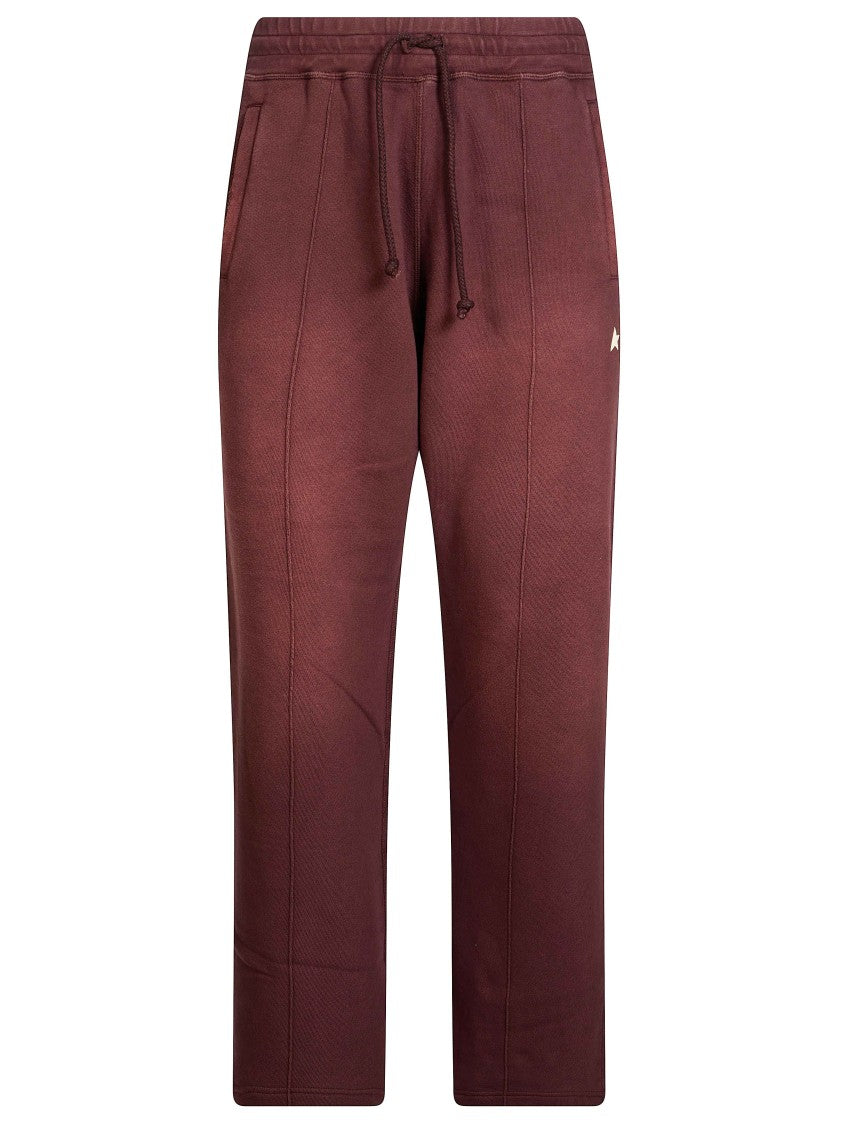 Golden Goose Relaxed-Fit Burgundy Sweatpants
