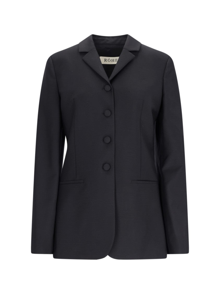 Róhe Róhe Single-Breasted Blazer In Black