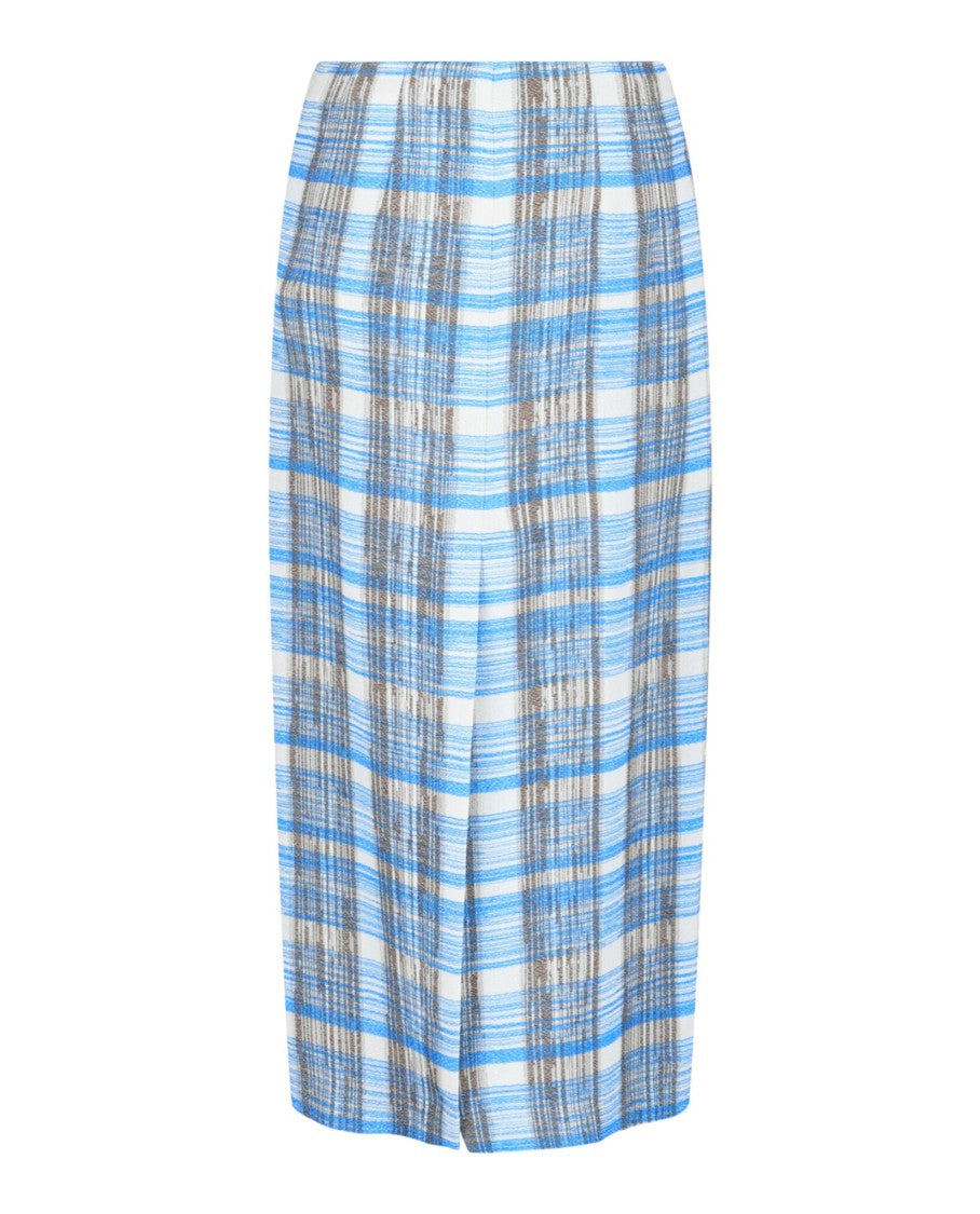 Ferragamo Plaid Print Maxi Skirt With Vented Hem