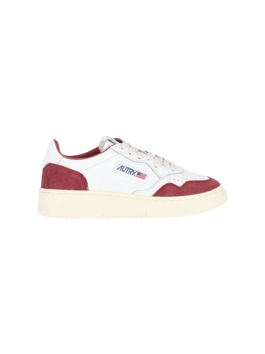 Autry White Medalist Leather Suede Sneakers