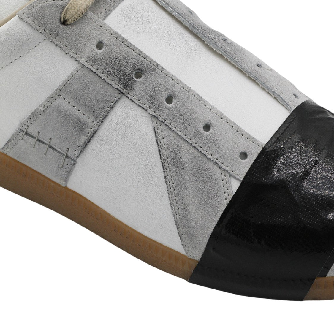 Maison Margiela Low-Top Sneakers With Suede Overlays