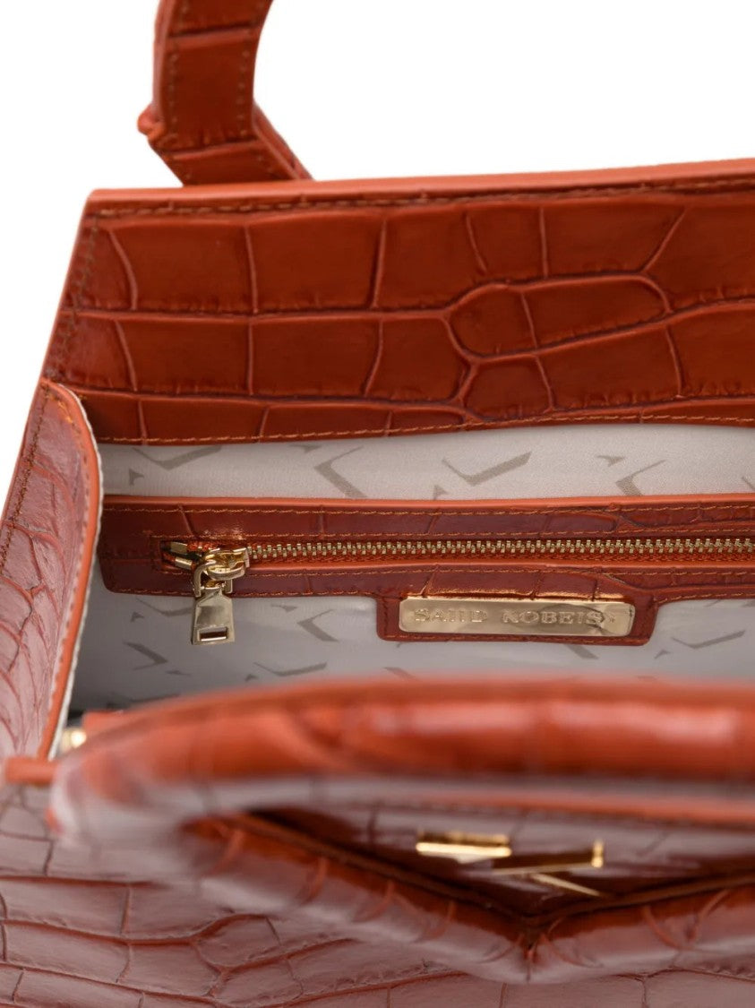 Saiid Kobeisy Crocodile Pattern Structured Bag