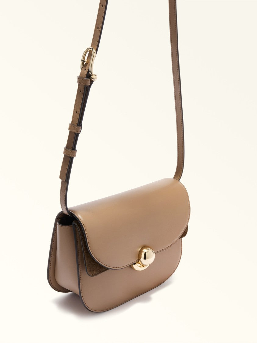 Furla Sfera S Rectangular Minimalist Black Leather Bag