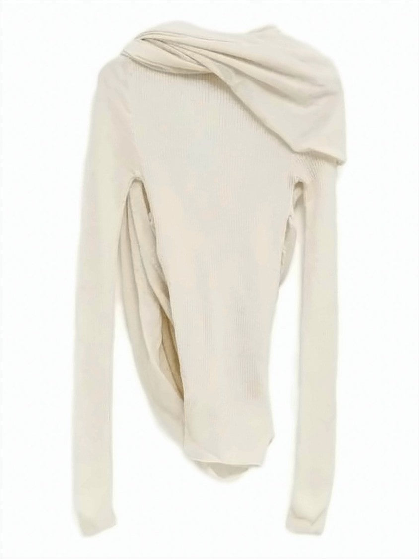 Paloma Wool Draped Cowl Neck Sweater In Textured Knit