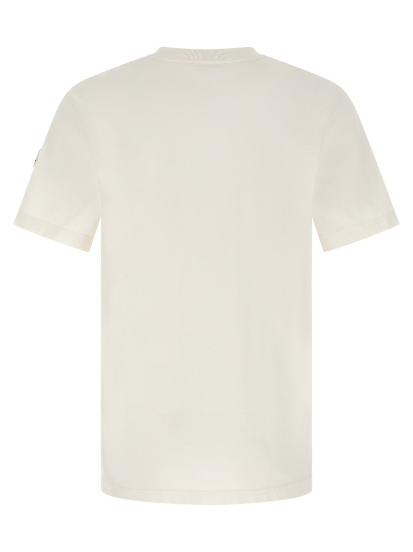 Moncler Flocked Logo T-Shirt With Crew Neck And Design