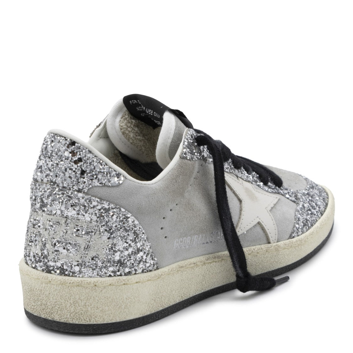 Golden Goose Grey Leather Sequins Inserts Sneakers