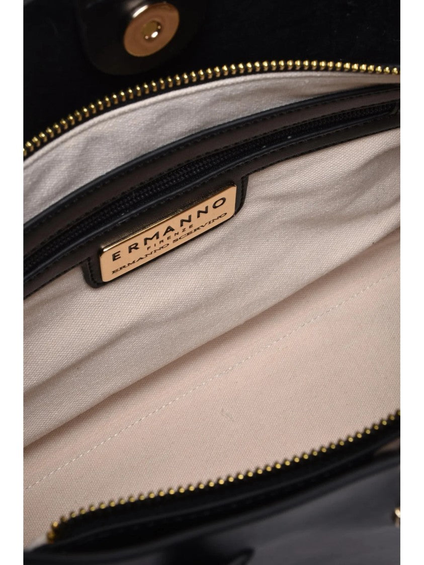 Ermanno Firenze Tote Tiny Bag With Clip Closure And Metallic Logo Detail