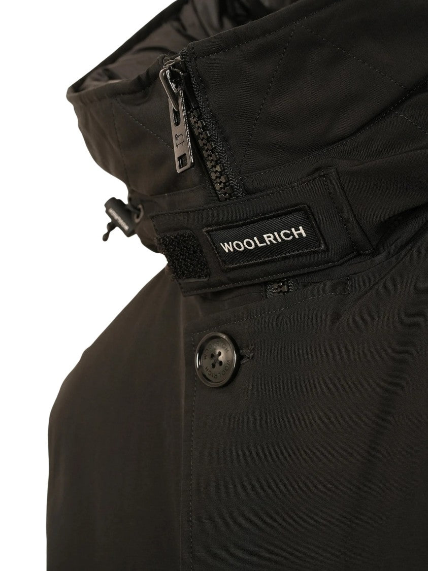 Woolrich Black Arctic Cotton Anorak
