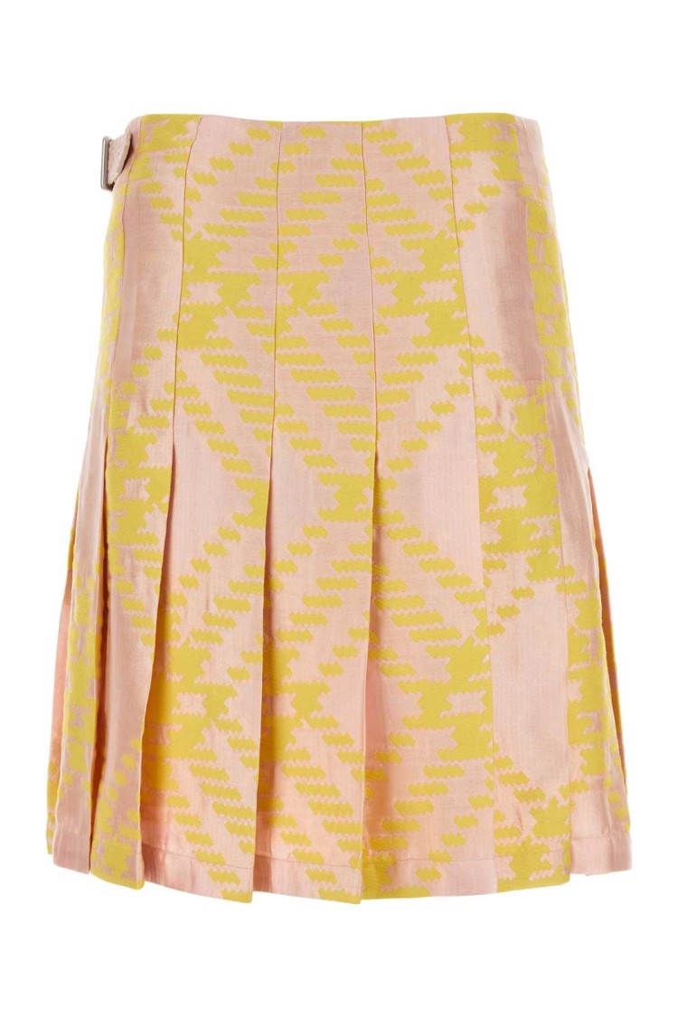 Burberry Embroidered Cotton Blend Skirt