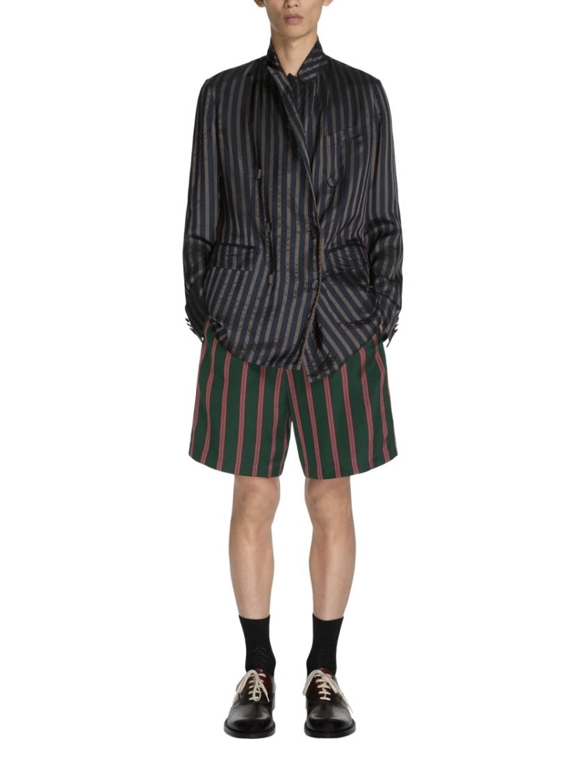 Dries Van Noten Balto Cupro Vertical Stripes Blazer