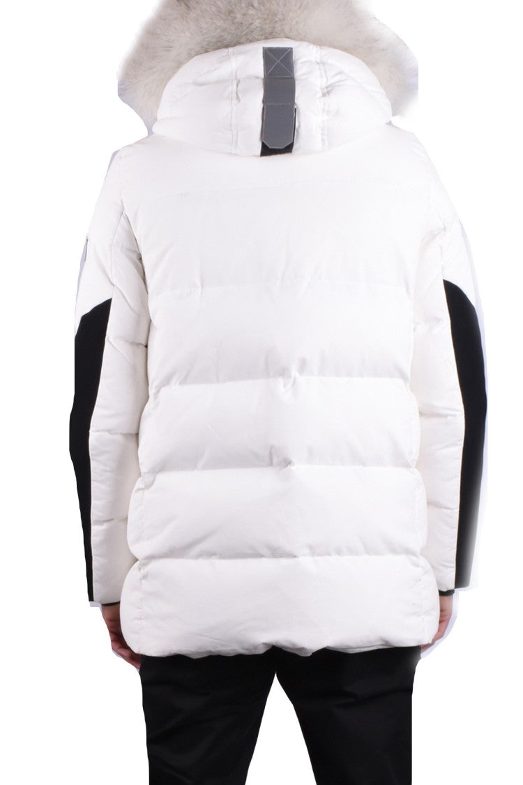Peuterey White Nylon Quilted Down Jacket