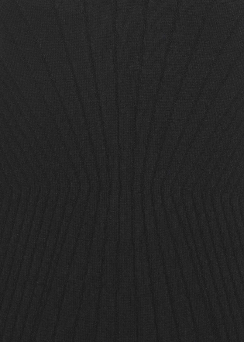 D. Exterior Black Cashmere Blend Dress