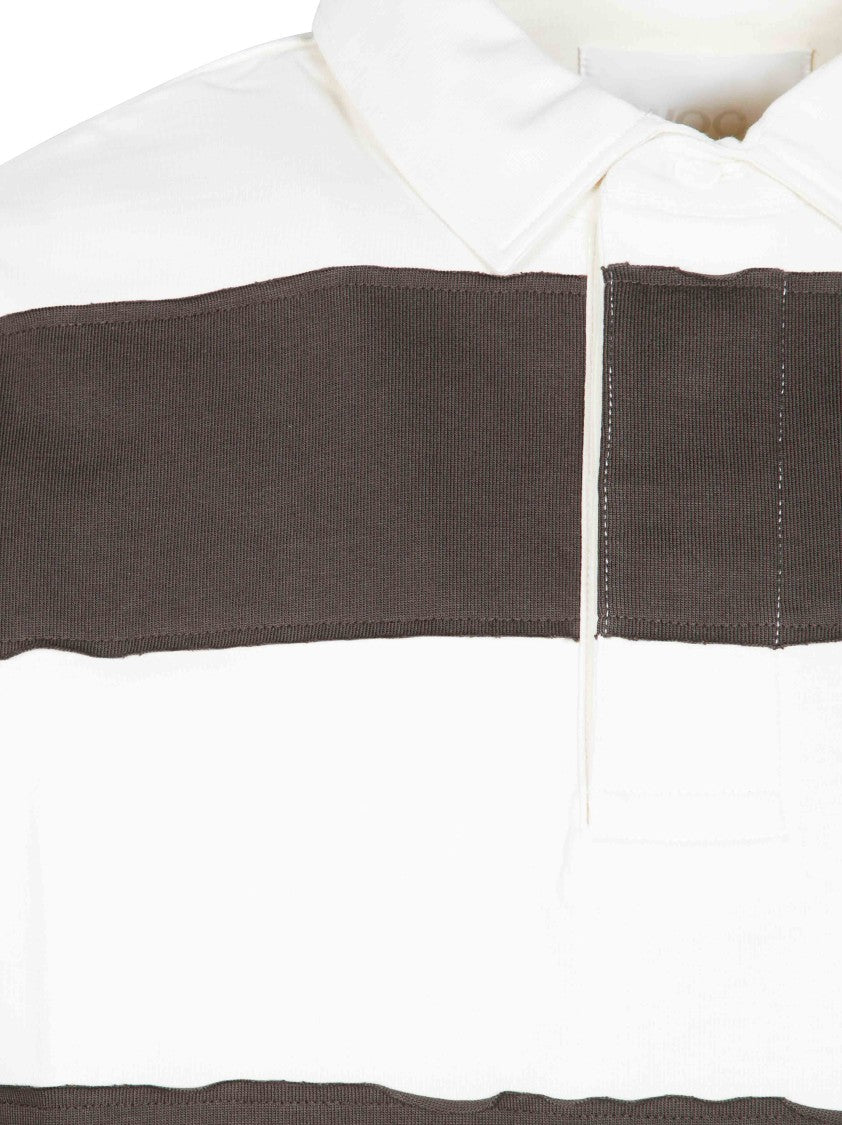 Woc Oviedo Striped Wool Long-Sleeve Polo Shirt