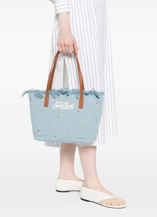 Mc2 Saint Barth City Bag Mid Fringe Floral Shopper