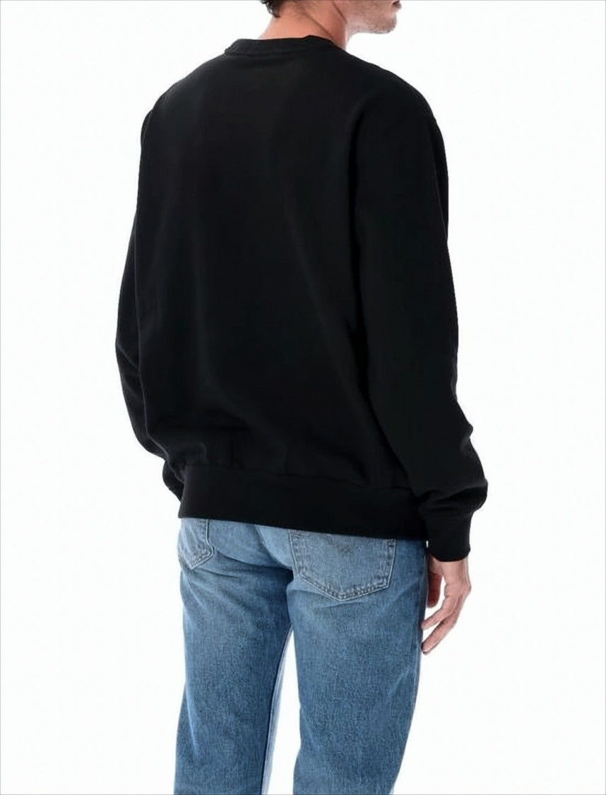 Polo Ralph Lauren Classic Black Crewneck Sweatshirt With Logo Embroidery