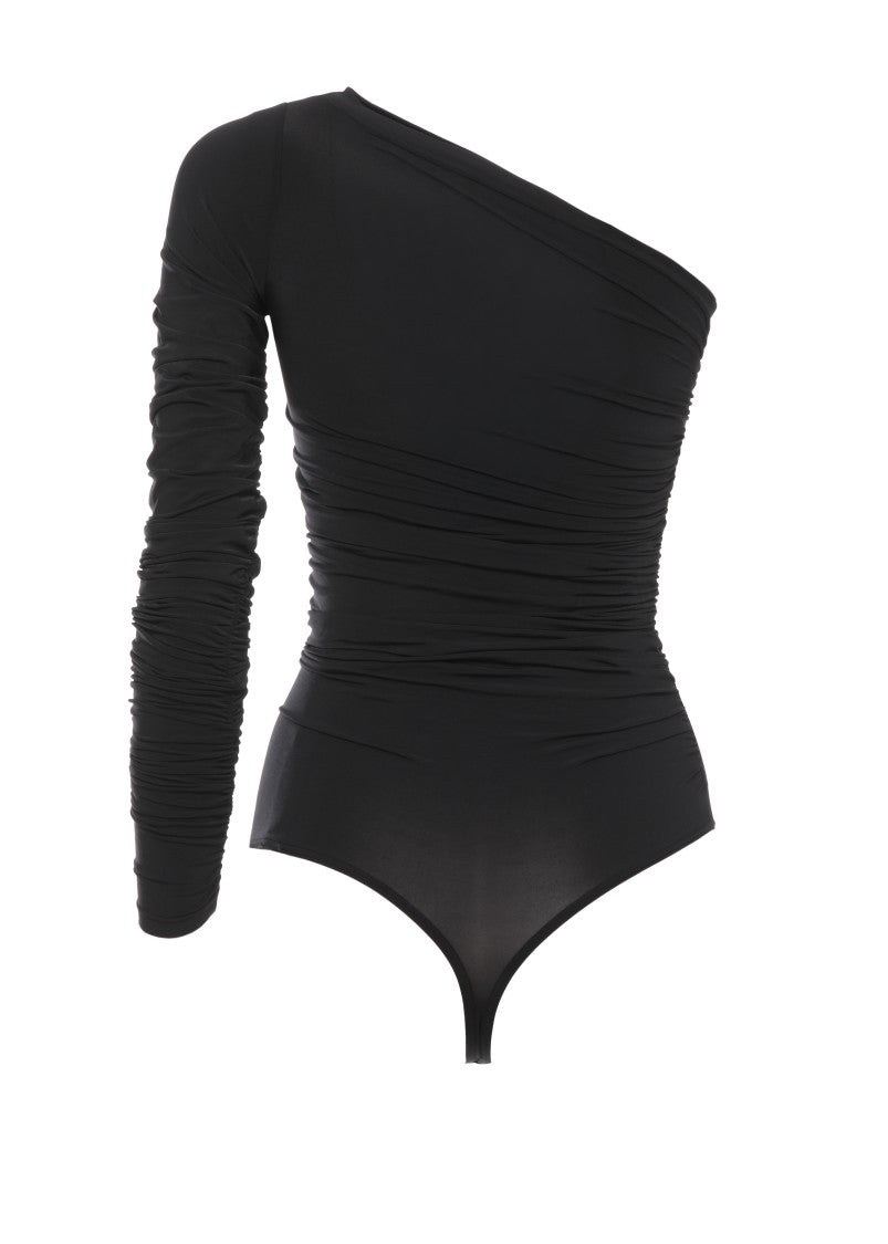 Wolford One-Shoulder Bodysuit With Ruched Detailing