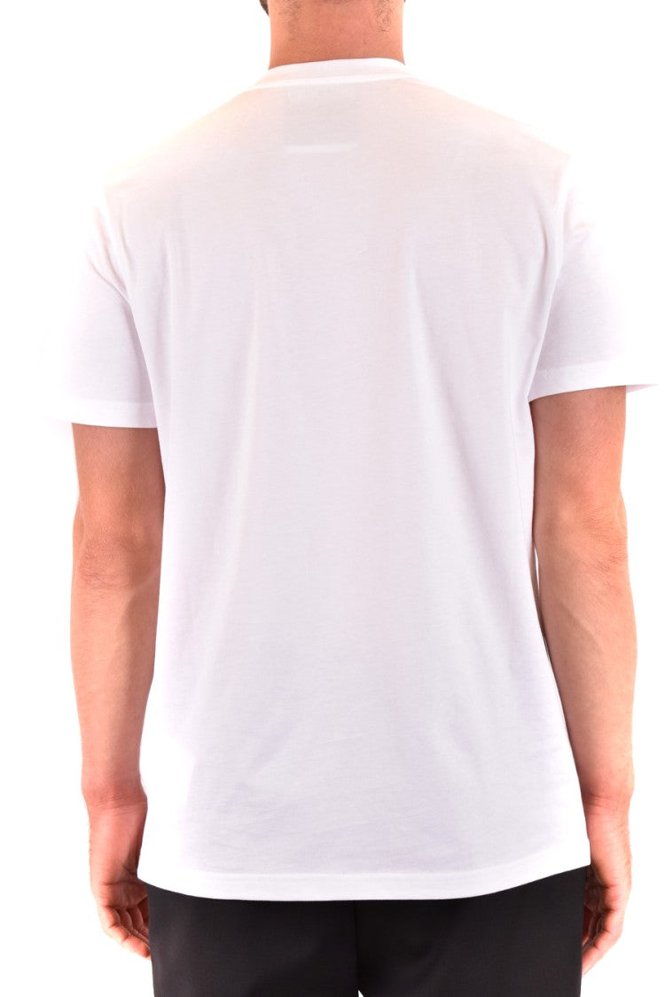 Moschino Classic White Short-Sleeve Tee With Iconic Logo