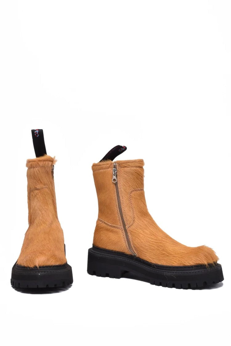 Camper Lab Lab Fur Ankle Boot - Brown