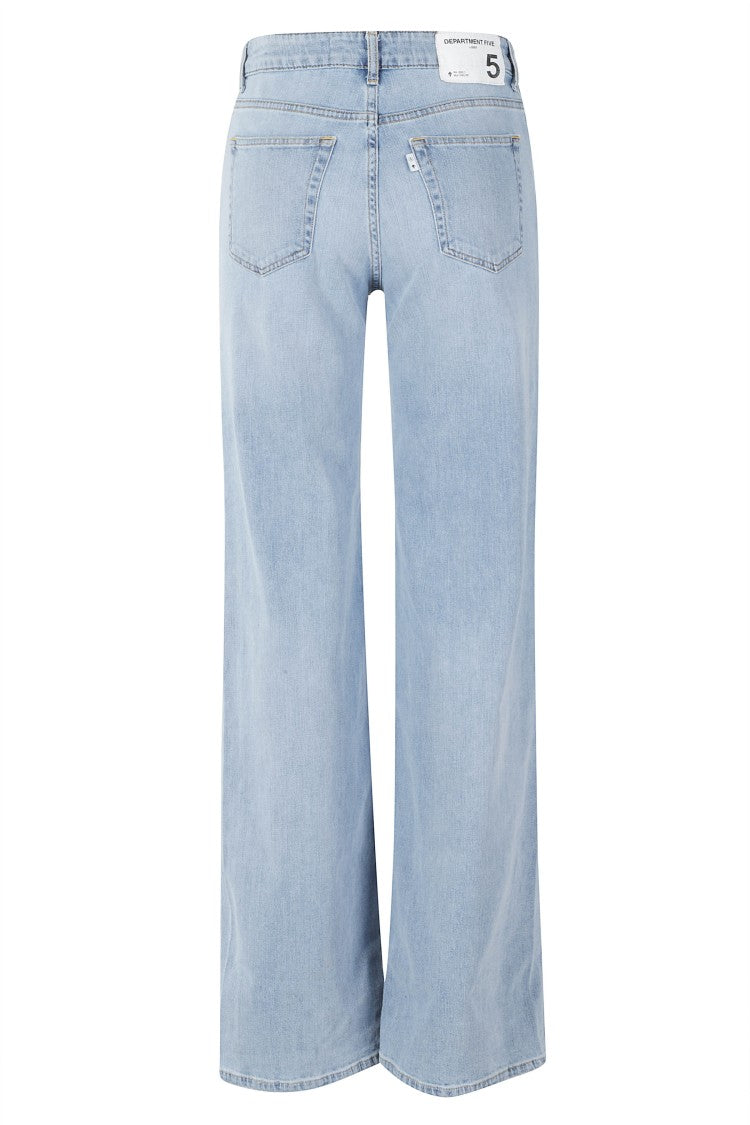 Department 5 Blue Pretender Wide-Leg Cotton-Blend Jeans