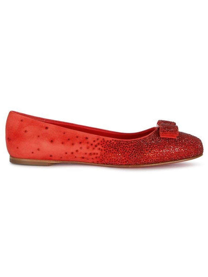 Salvatore Ferragamo Red Ballerina Flats