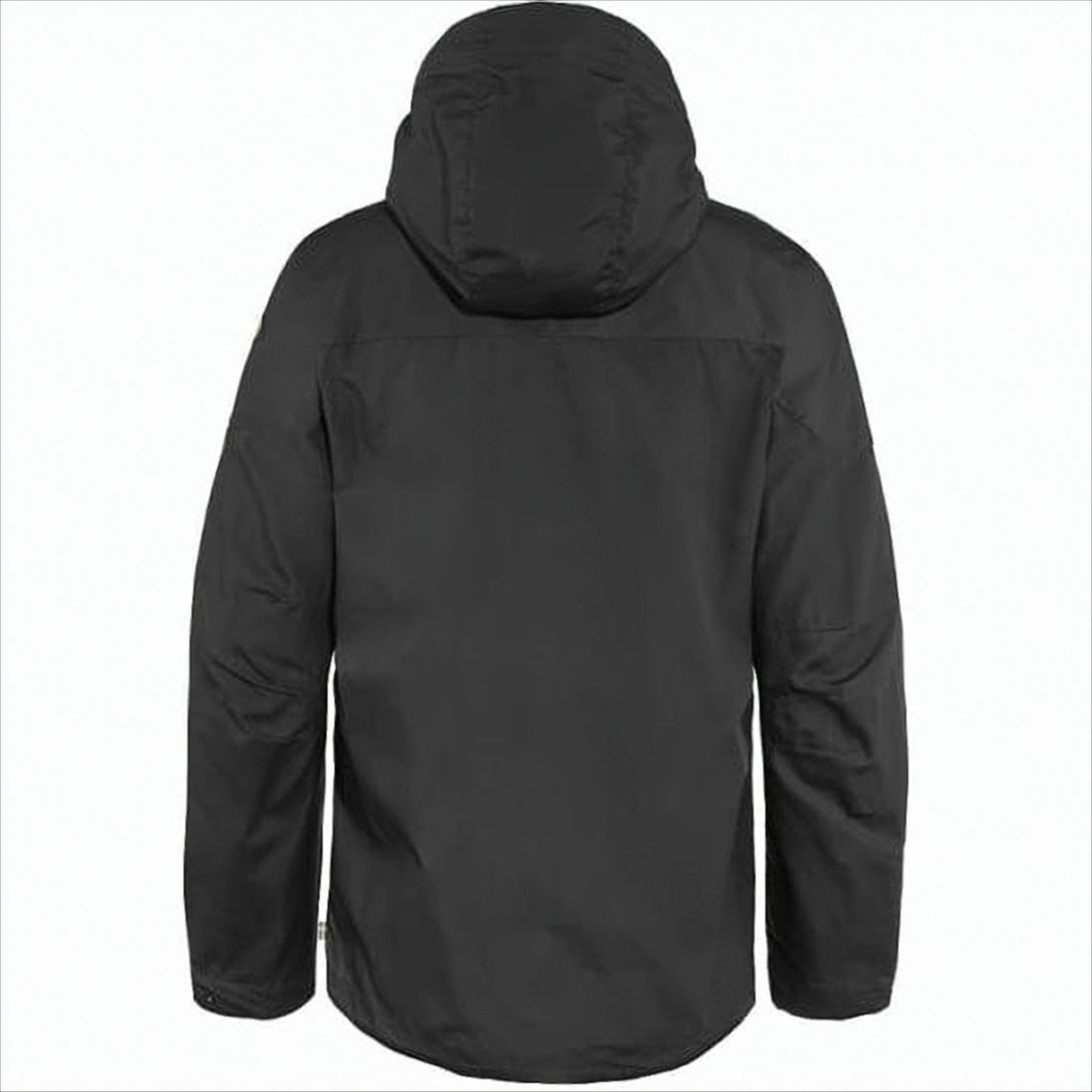 Fjallraven Kanken Minimalist Black Jacket With Concealed Zipper And Hood