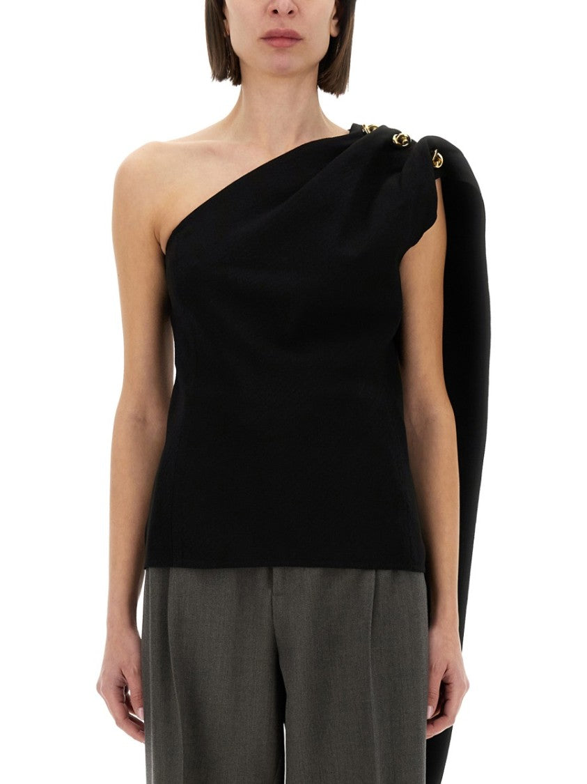Bottega Veneta Tailored Crepe Top With Minimalist Design