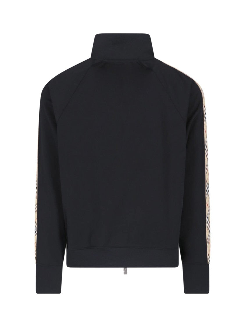 Burberry Black Check Cotton-Blend Zip-Through Knit