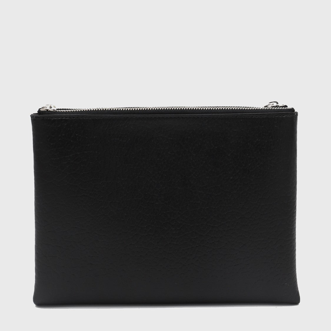 Alexander Mcqueen Textured Black Rectangular Bag With Zippered Closure