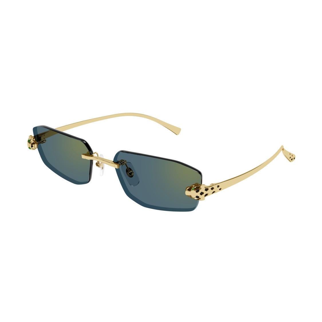 Cartier Rimless Sunglasses With Panther Head Detail