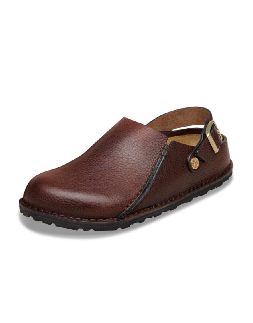 Birkenstock Roast Grained Leather Backstrap Clogs