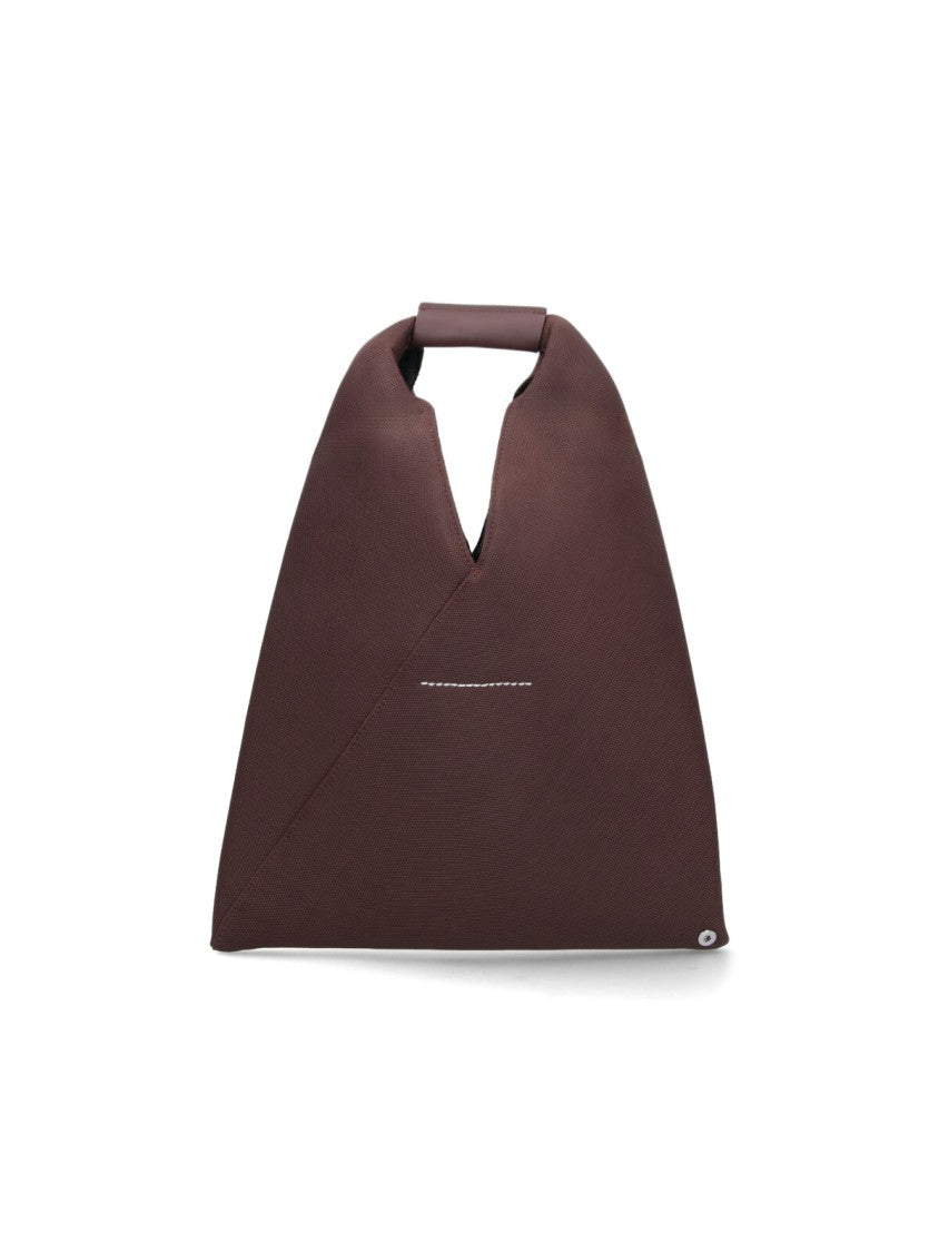 Mm6 By Maison Margiela Structured Brown Handbag With Minimalist Design