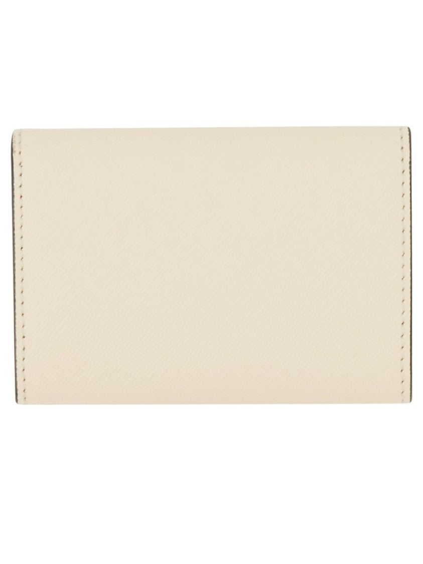Marni Color-Blocked Tri-Fold Wallet With Snap Closure
