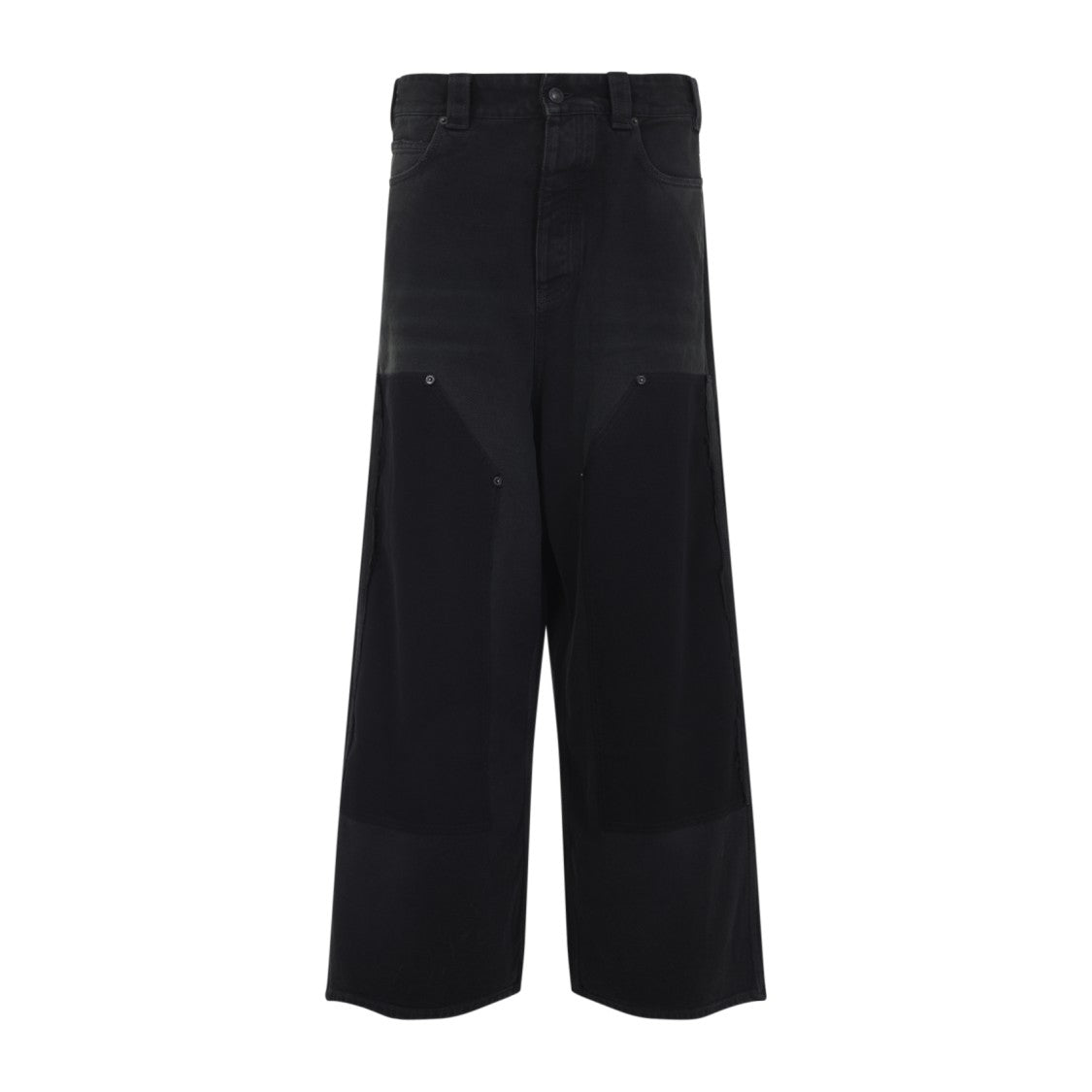 Balenciaga Patchwork Black Wide-Leg Trousers