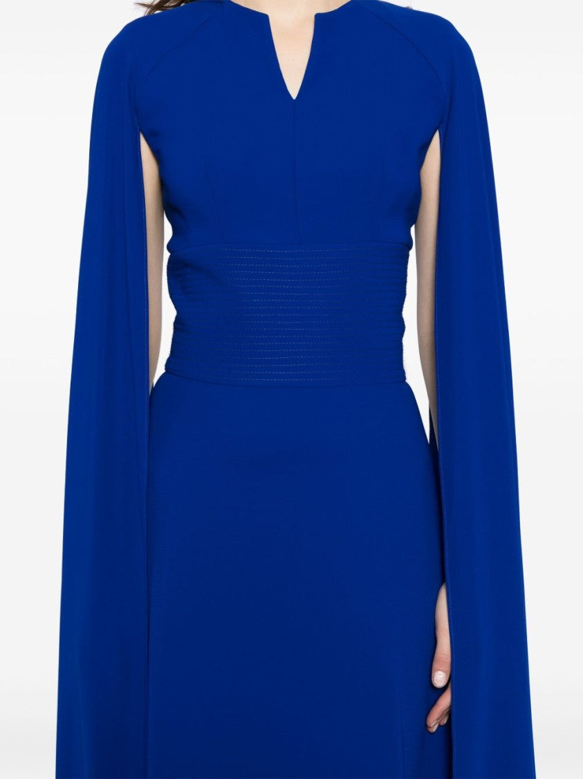 Saiid Kobeisy Royal Blue Crepe Kaftan
