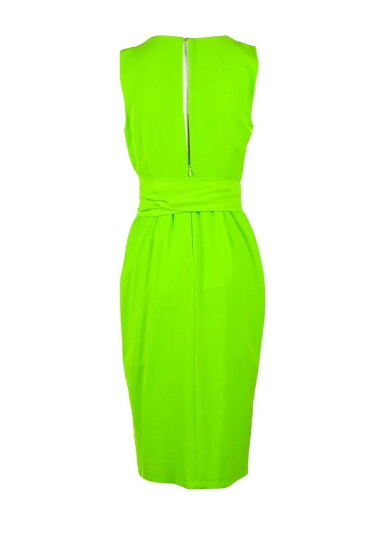 Access Fashion Asymmetrical Midi Dress With Wrap-Style Front