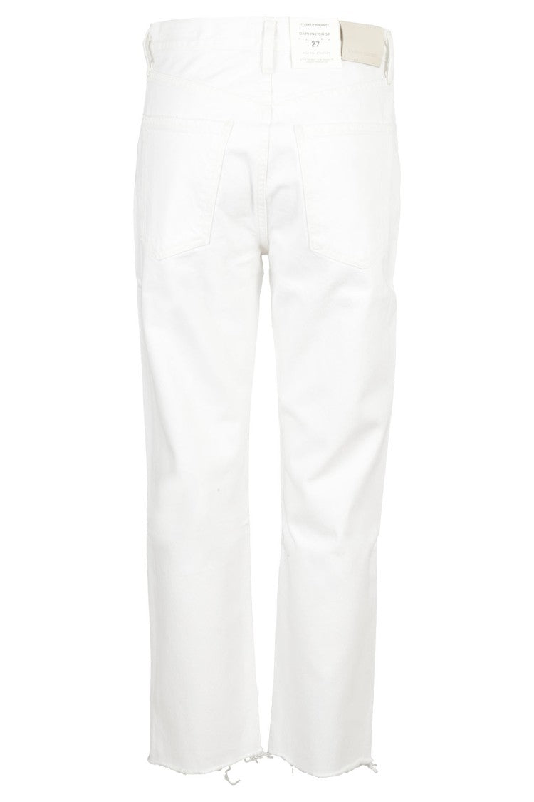 Citizens Of Humanity White Daphne Crop Jeans