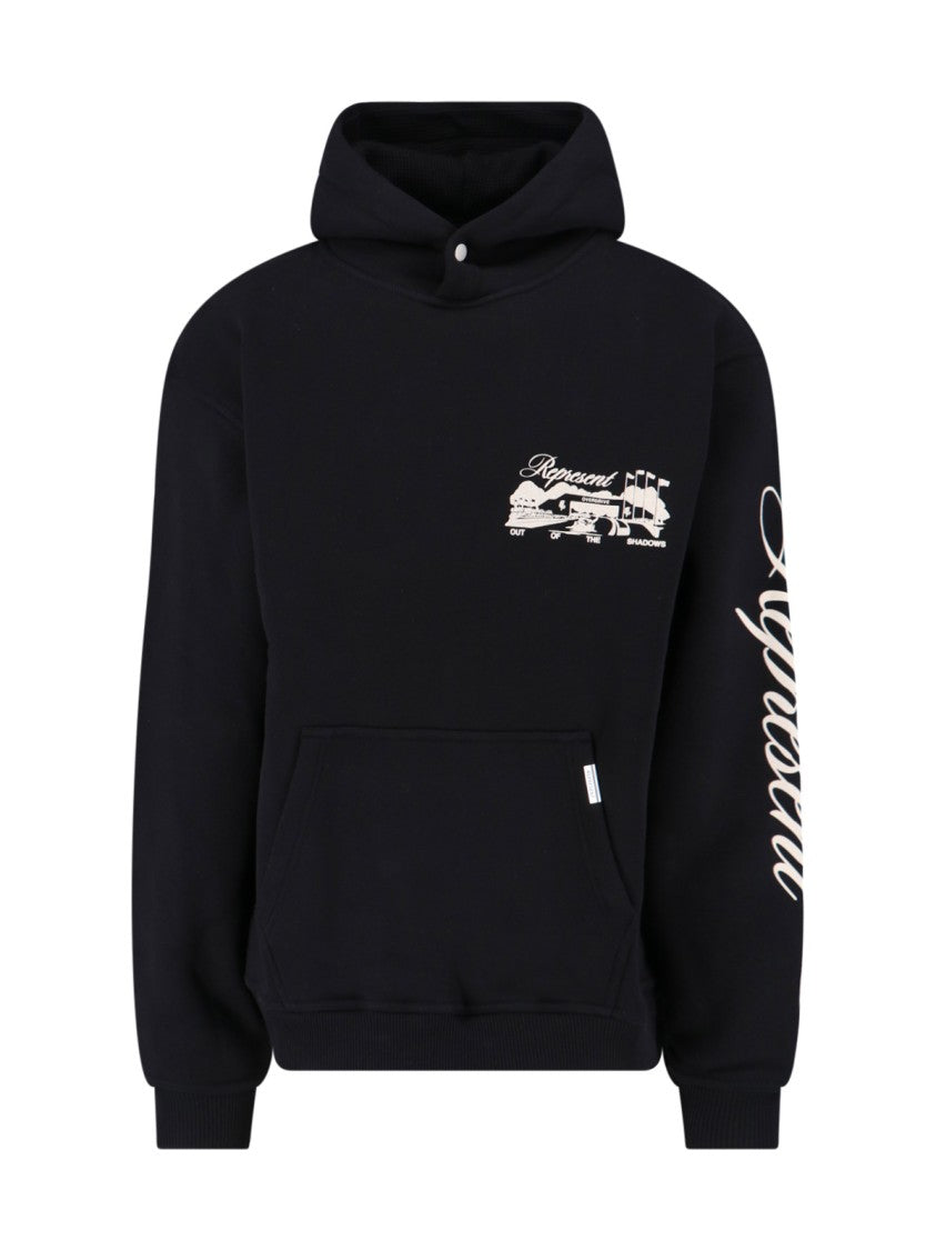 Represent Hooded Sweatshirt With Bold Logo Prints