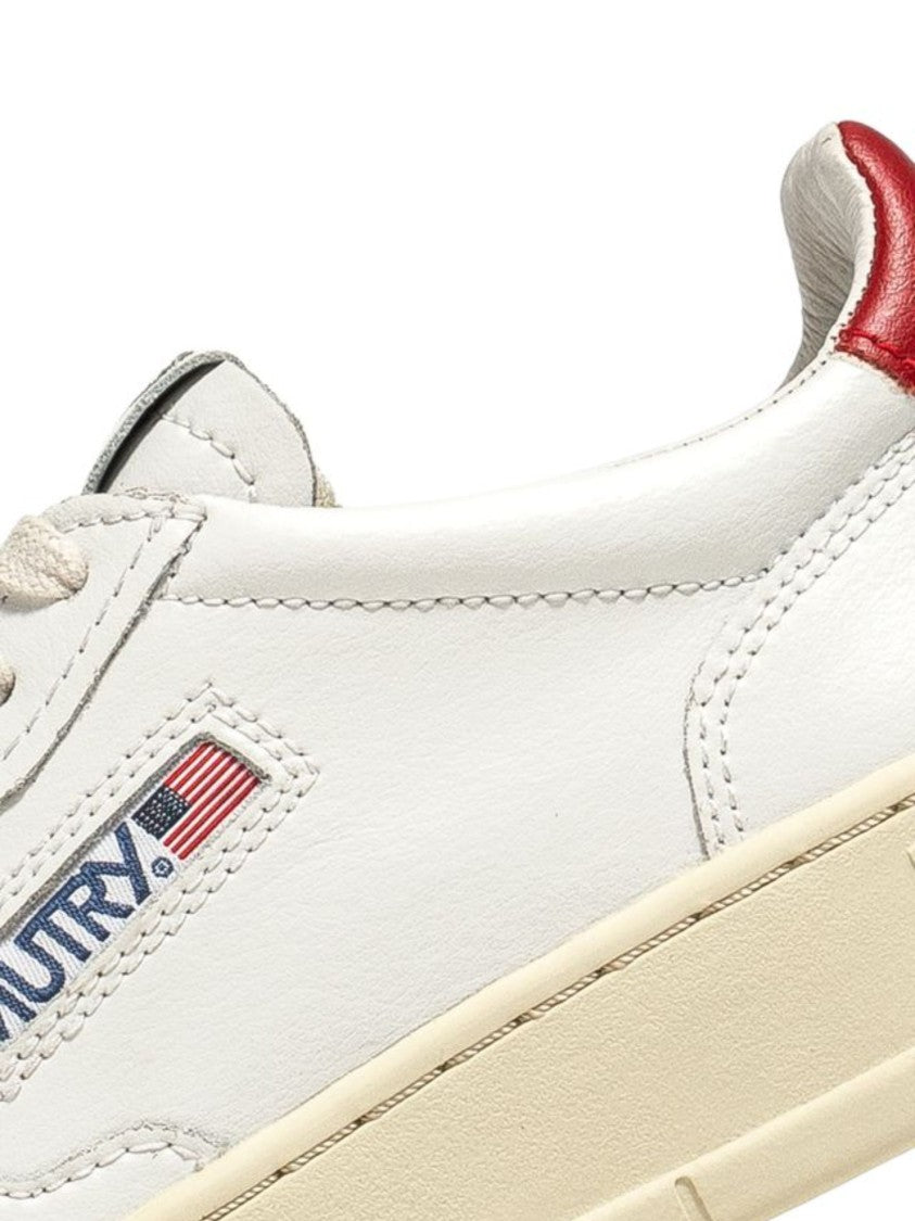 Autry White Red Perforated Sneakers
