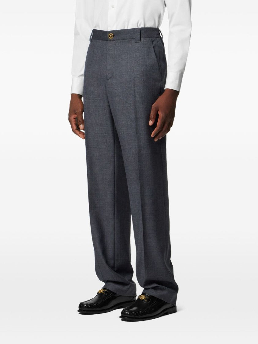 Versace Straight-Leg Trousers With Textured Finish