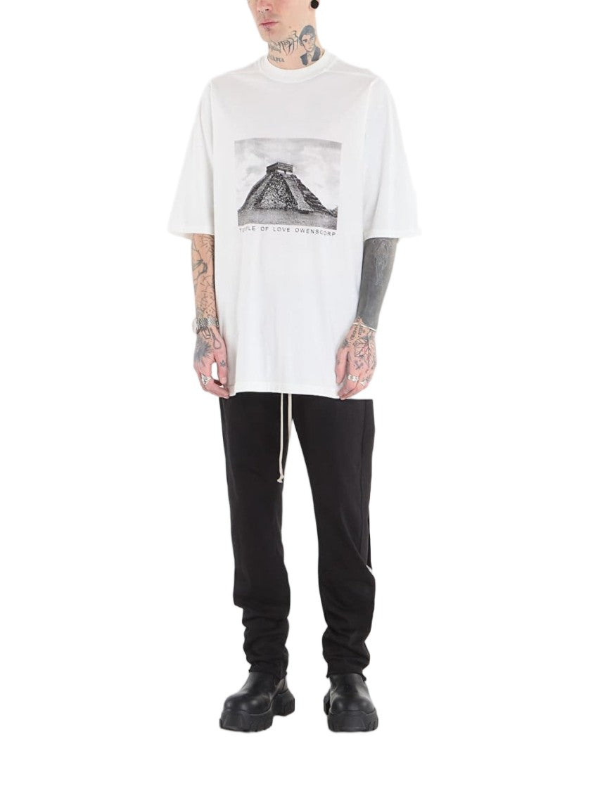 Drkshdw White Round Neck Cotton T-Shirt