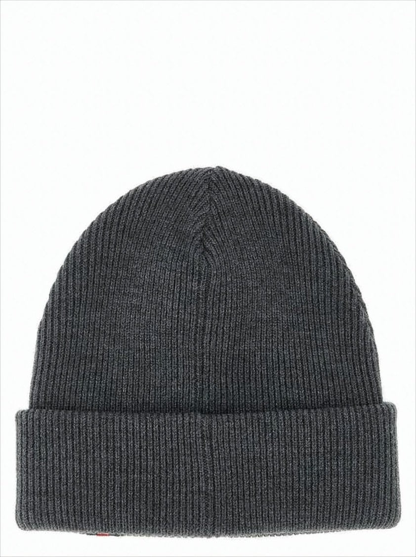 Gucci Ribbed Knit Beanie With Vertical Stripe Detail