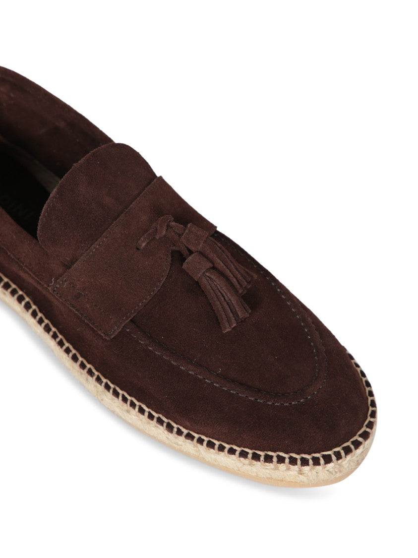 Lardini Suede And Calf Leather Brown Espadrilles