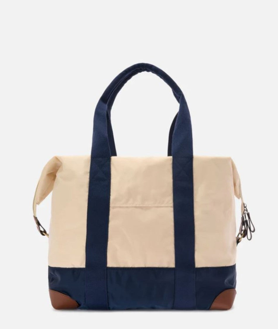 Mc2 Saint Barth Two-Tone Tote Bag With Zip Closure