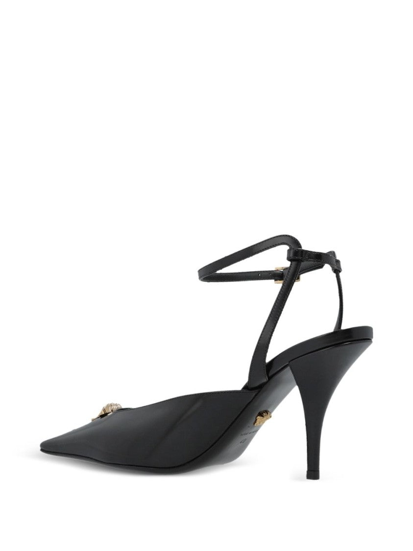 Versace Pointed Toe Slingback Pumps