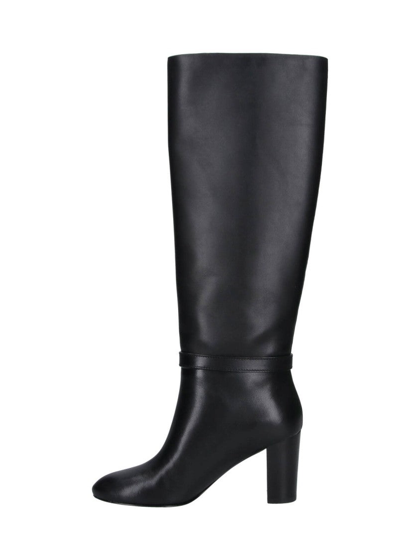 Tory Burch Romy Knee-High Black Leather Boots